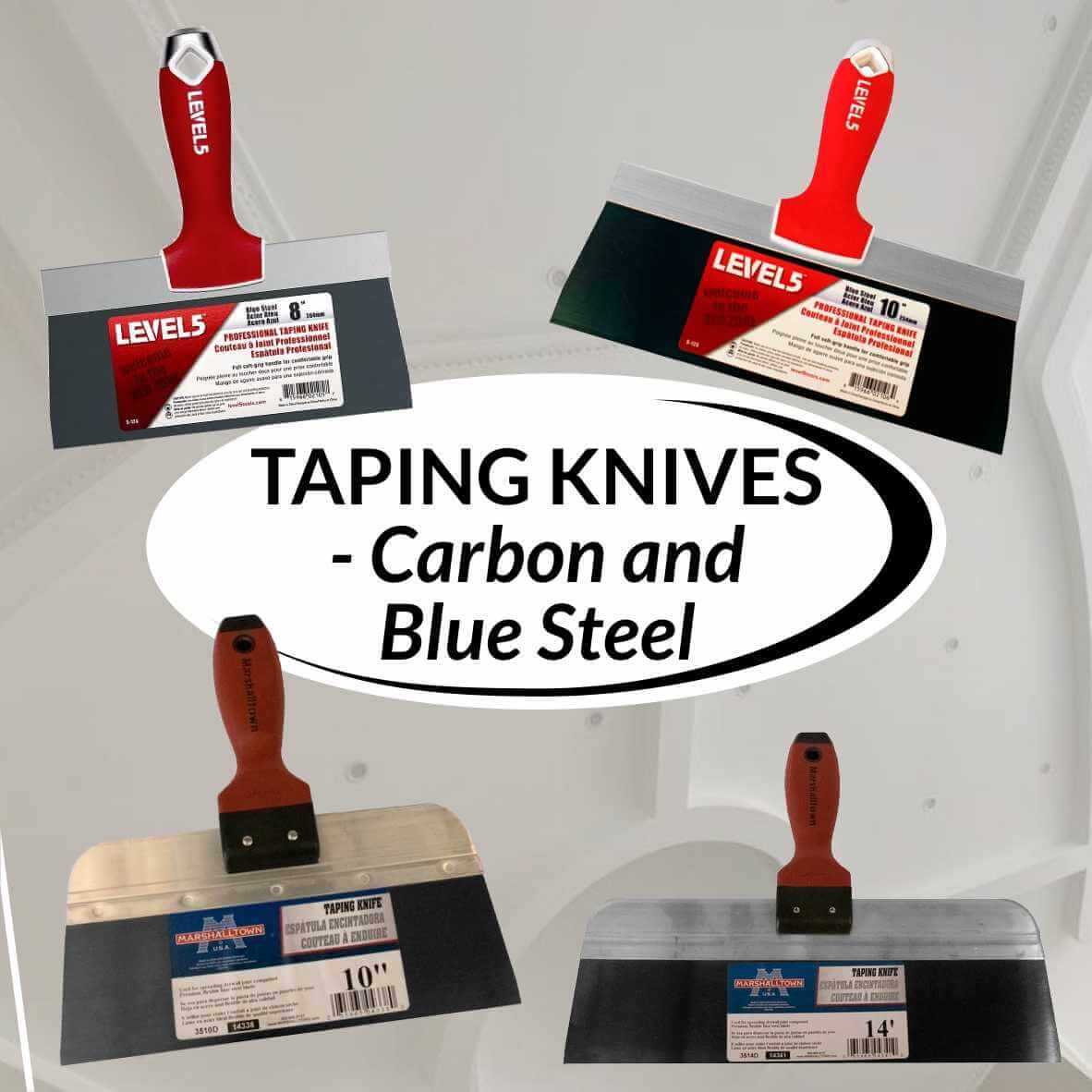 Taping Knives - Carbon and Blue Steel