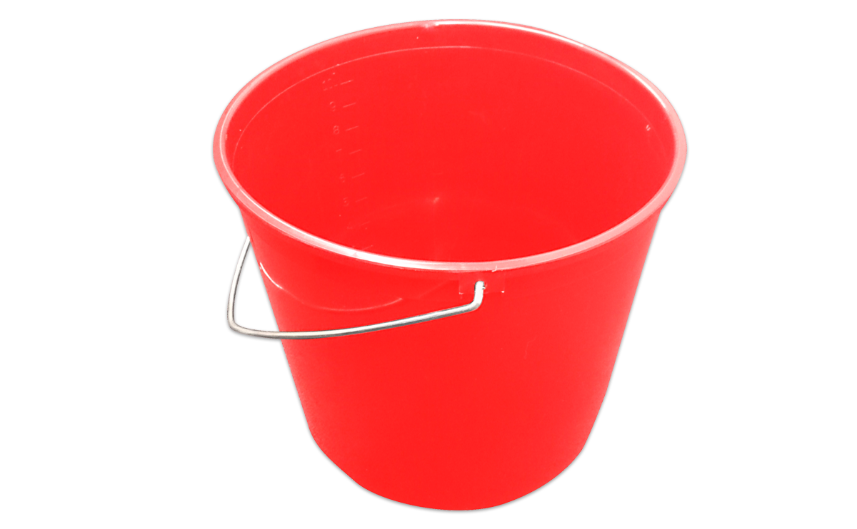 Bucket 10Ltr Soft Plastic - Red WBT