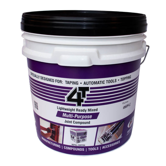 4T Multi Purpose Pail 15Ltr (18.5 kg) (Black Lid) White