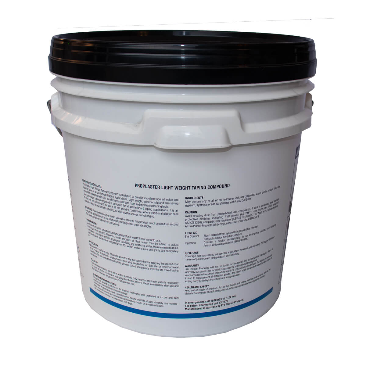 Taping Compound LW Pail 15Ltr (19 kg) (Black Lid) White